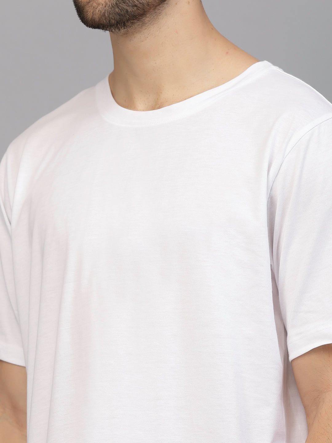 Printed Oversized Half Sleeves Round Neck Cotton T-Shirt