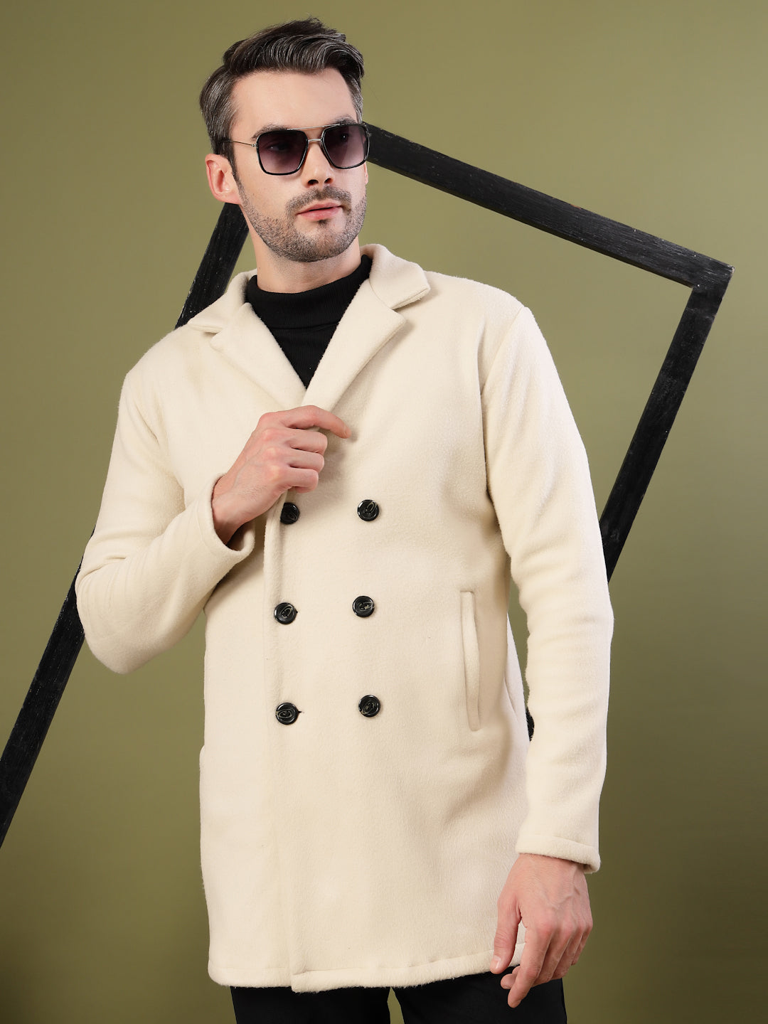 Cream Wool Coat Longline Wool Coat In Cream Yellow