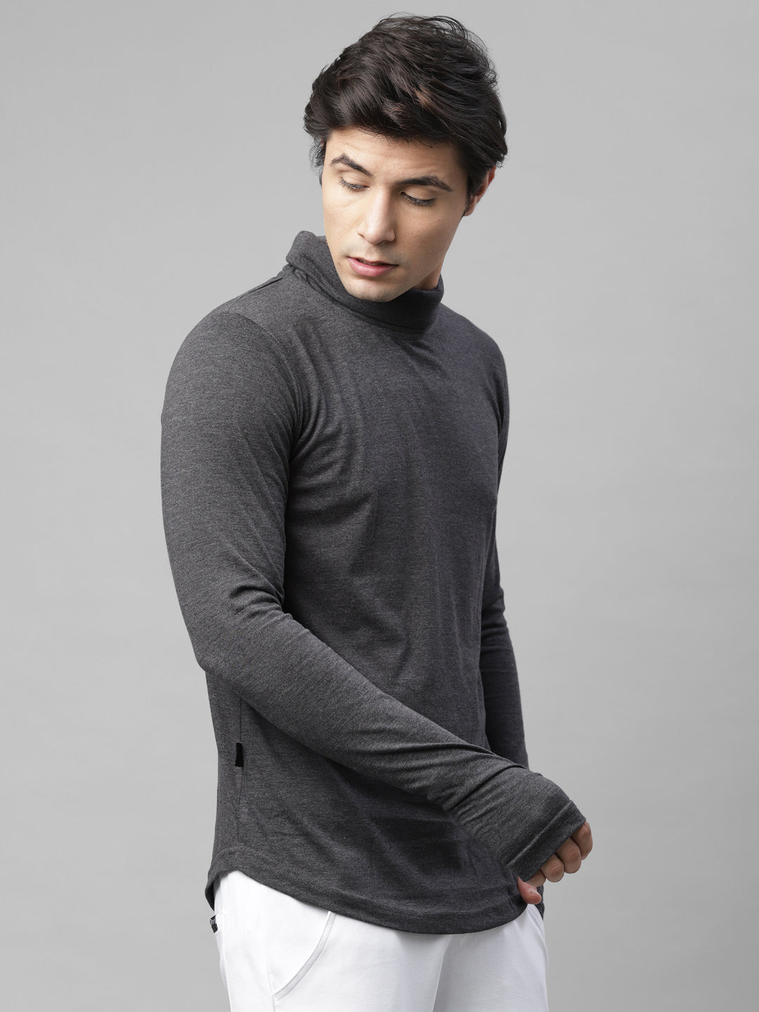 full sleeve t shirts with high neck