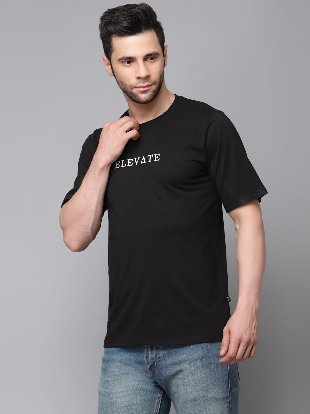Printed Oversized Half Sleeves Round Neck Cotton T-Shirt – rigoindia