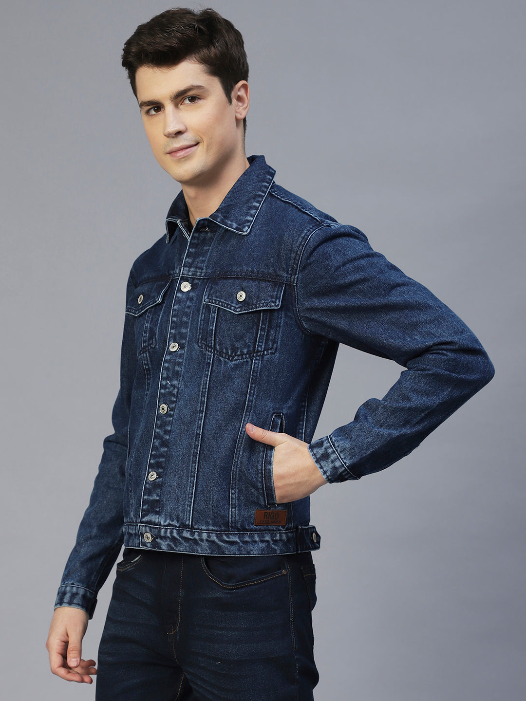 Buy online Blue Washed Denim Jacket from Jackets for Men by Cinocci for  ₹1349 at 55% off | 2024 Limeroad.com