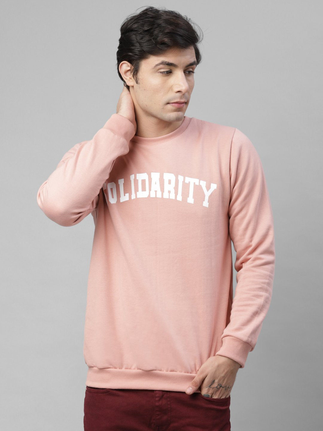 Pink sweatshirt for outlet men